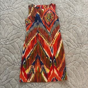 AGB Vibrant Multicolor High Low Dress spandex blend